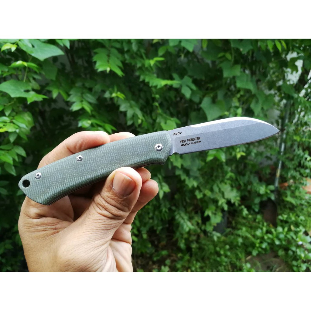 มีดแคมป์ มีดเอนกประสงค์ BM Micarta 319 (pocket folding knife) มีดพับ ใบ 2.8" mark S30V น้ำหนัก 63g