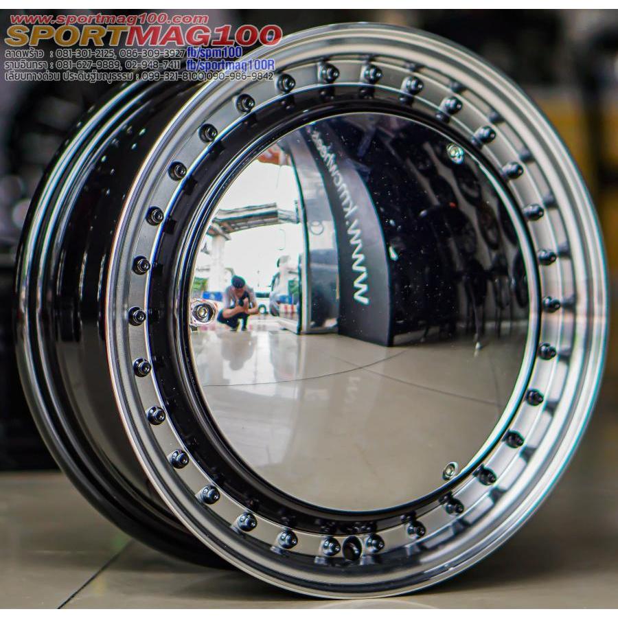 ล้อใหม่หมูกระทะ REW สเปค 5รู100/114 ET30 กว้าง6.5 ขอบ15นิ้ว