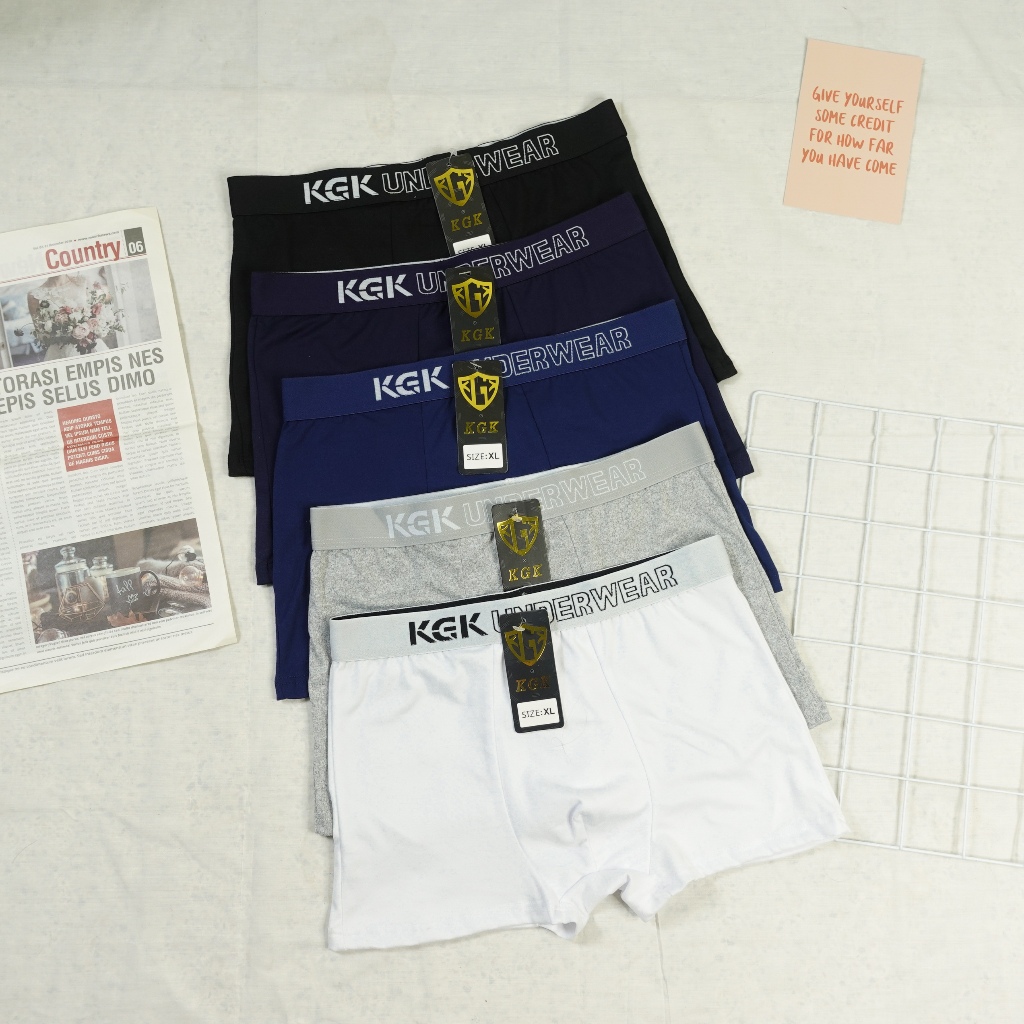 กางเกงใน KGK Underwear 3ตัว กางเกงในชายขาสั้น ทรงบ็อกเซอร์ เนื้อผ้านิ่ม ยืดหยุ่น ใส่สบายไม่อึดอัด ผ้าระบายอากาศได้ดี