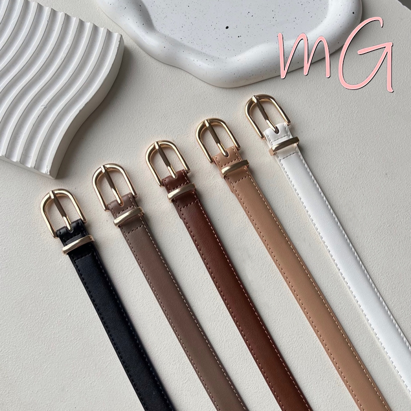 [ส่งจากกทม] My Girl Classic เข็มขัดหนังอย่างดี งานเกาหลีอะไหล่ทองงานสั่งผลิตเอง ใส่ได้ตั้งแต่เอว 24-39 Unisex