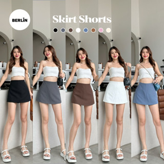 กระโปรงกางเกง เอวสูง สีพื้น / No : BL-22