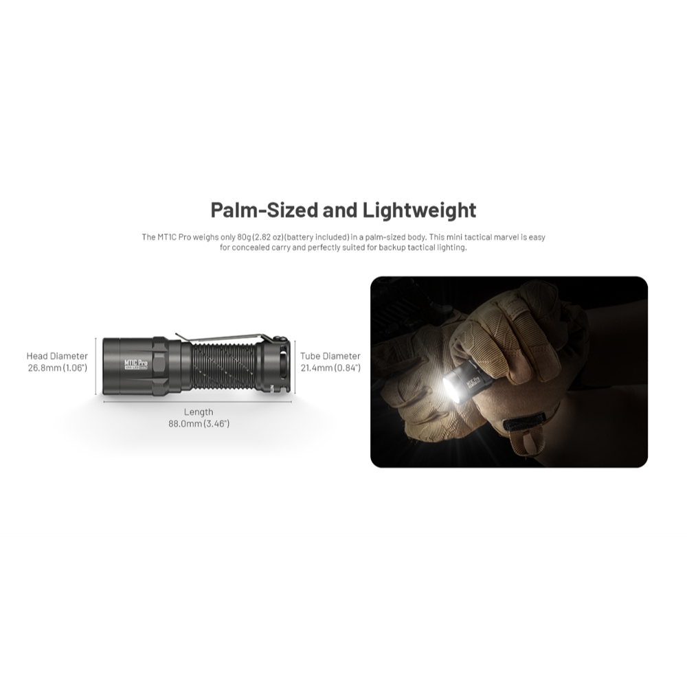 ไฟฉาย NITECORE MT1C PRO สว่าง 1000 LUMENS ส่องไกล 360 เมตร - รูปที่ 4