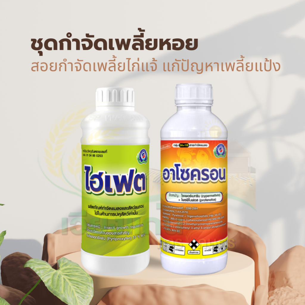 ชุดกำจัดเพลี้ยหอย ไฮเฟต+อาโซครอน
