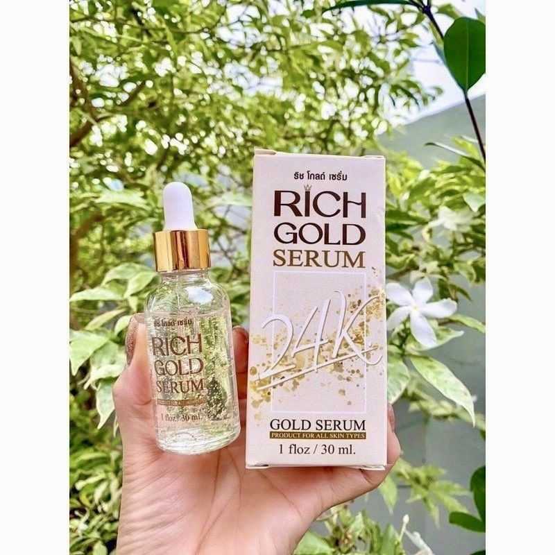 เซรั่ม บำรุงผิว สิว ฝ้า กระ ริช โกลด์ ทองคำแท้  ริ้วรอย rich gold serum anti aging 30 ml