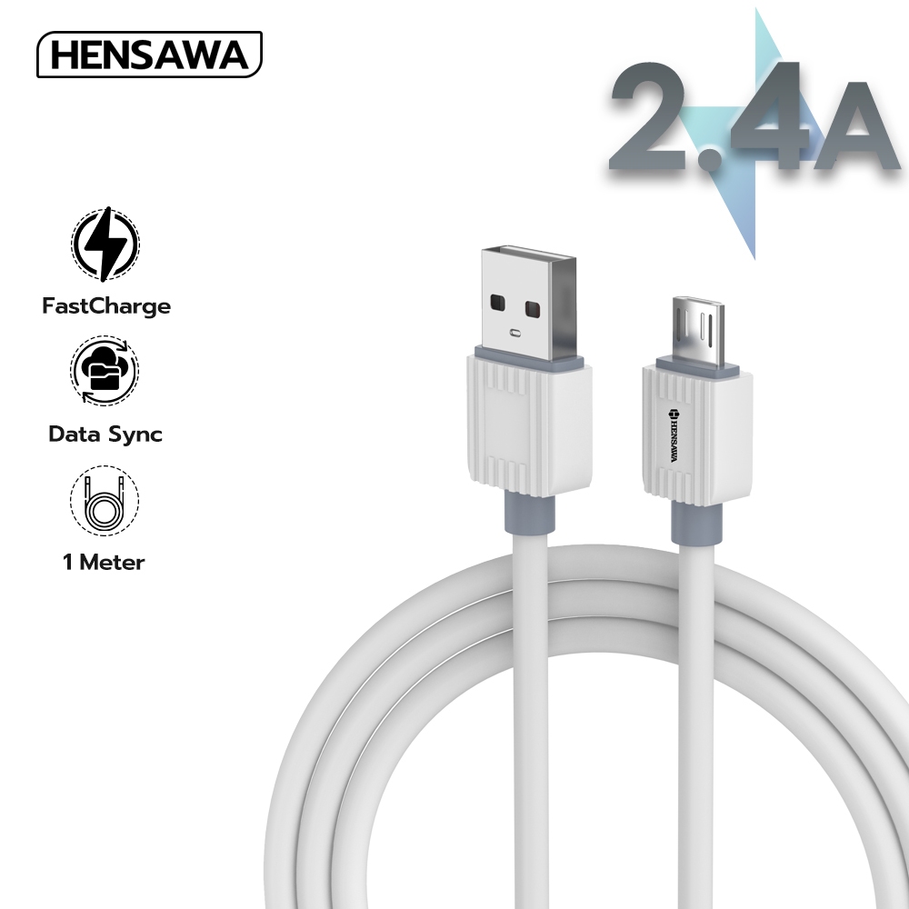 Hensawa รุ่น US5095 สายชาร์จเร็ว USB to Micro Type-c ip 2.4A 1m Fast Charge Cable & Sync ทนทาน ชาร์จ