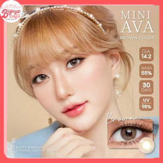 คอนแทคเลนส์(มินิ)🔥Mini Ava🔥(Kitty Kawaii) สี : Brown / Gray รายเดือน มีค่าสายตา