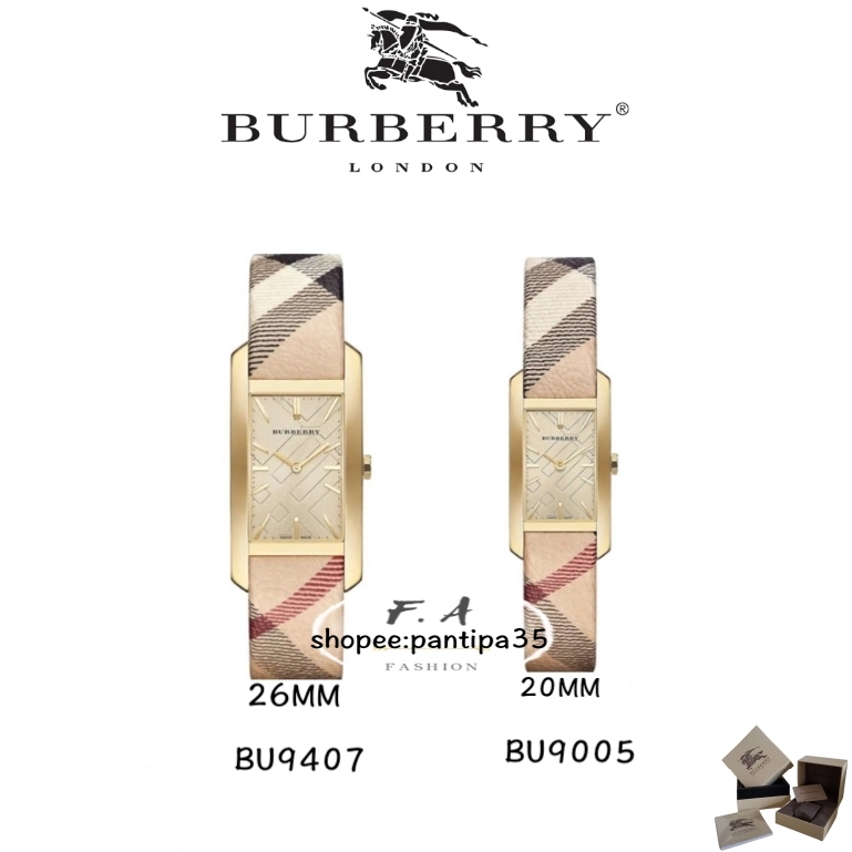 ไม่มีค่าจัดส่งค่ะ F.A Burberry นาฬิกาข้อมือผู้หญิงค่ะ แบรนด์เนม ของแท้ รุ่น BU9407 BU9509 แบรนด์ Bur