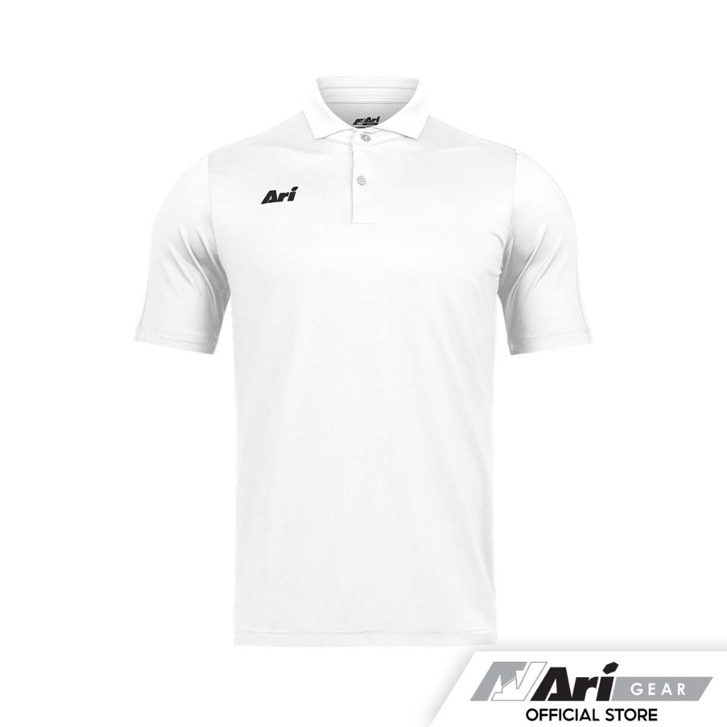ARI ELITE POLO - WHITE/BLACK เสื้อโปโล อาริ ELITE สีขาว