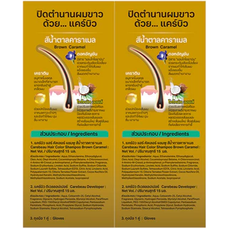 CAREBEAU แคร์บิว แชมพูปิดผมขาว แฮร์คัลเลอร์ น้ำตาลคาราเมล [1 กล่อง]