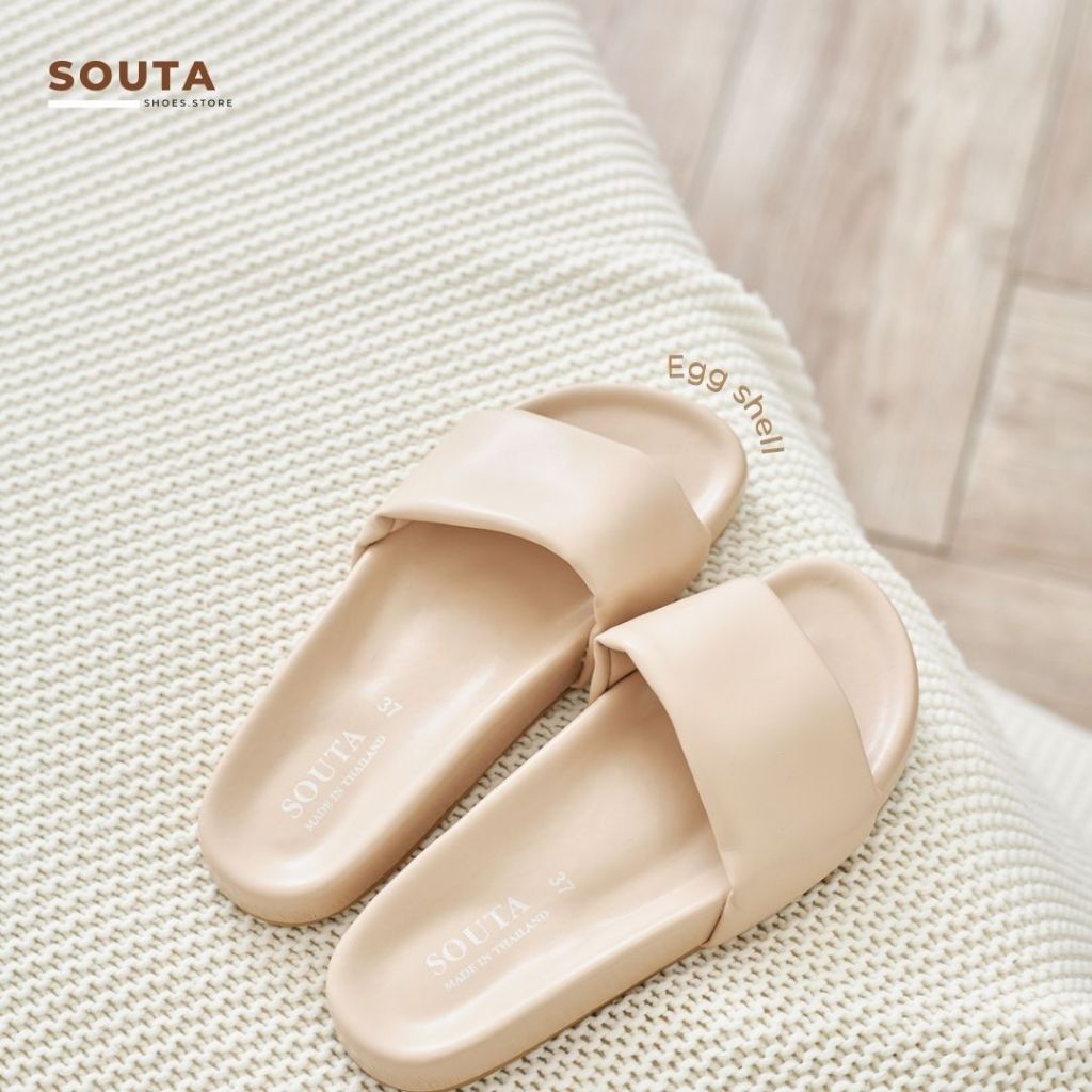Cloudy - Souta รองเท้าแฟชั่นผู้หญิง คุณภาพดี พื้นนุ่ม เบา >> ไซส์ 36-41*หน้าเท้าอวบแนะนำไซส์+1*