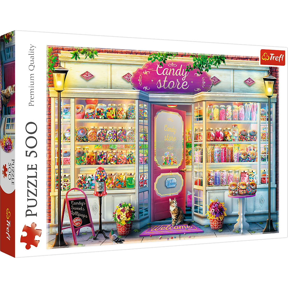 TREFL Jigsaw จิ๊กซอว์ จำนวน 500 ชิ้น รุ่น Candy store (48x34 cm.) นำเข้าจากยุโรป พร้อมส่งทุกรายการ