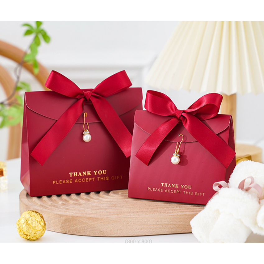IL กล่องของขวัญ กล่องใส่ของชำร่วย  กล่องกระดาษทรงกระเป๋าฝาปิด พร้อมส่ง ราคา ถูกที่สุด ดีลบีเคเค แกลเลอรีภาพที่ 3