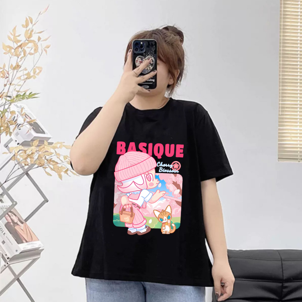 TeddyTee พร้อมส่ง เสื้อ ผ้าcotton100% ผู้หญิง สำหรับสาวอวบ พลัสไซส์ Pop Mart เสื้อน่ารัก ลาย"MOLLY"ทรงสวย แฟชั่น