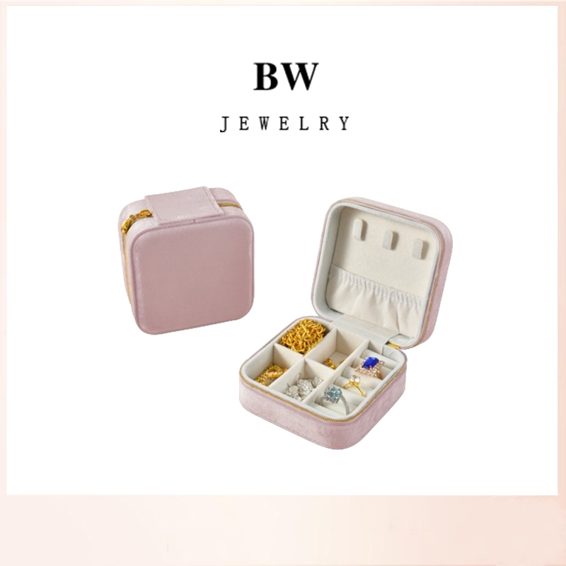 Jewelry กระเป๋าเก็บเครื่องประดับ กล่องเครื่องประดับ กล่องกำมะหยี่ กระเป๋าเก็บต่างหู BWQ002 ของขวัญ