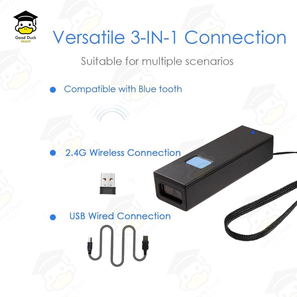 เครื่องอ่านบาร์โค้ด บลูทูธ รุ่น iC-M2D iC-M2C เครื่องยิงบาร์โค้ด สแกน2D/1D ไร้สาย Barcode QRcode Bluetooth Scanner