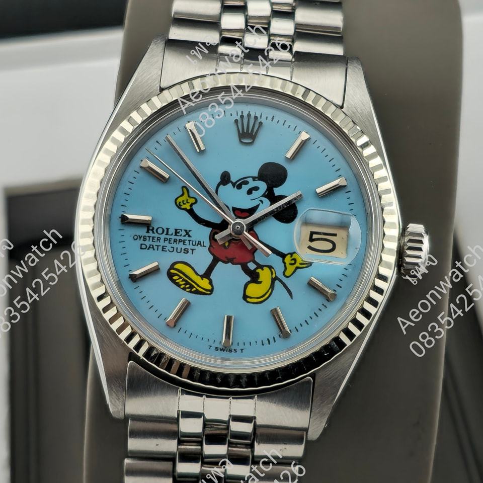 Rolex Datejust ref.1601 with tiffany blue Mickey dial