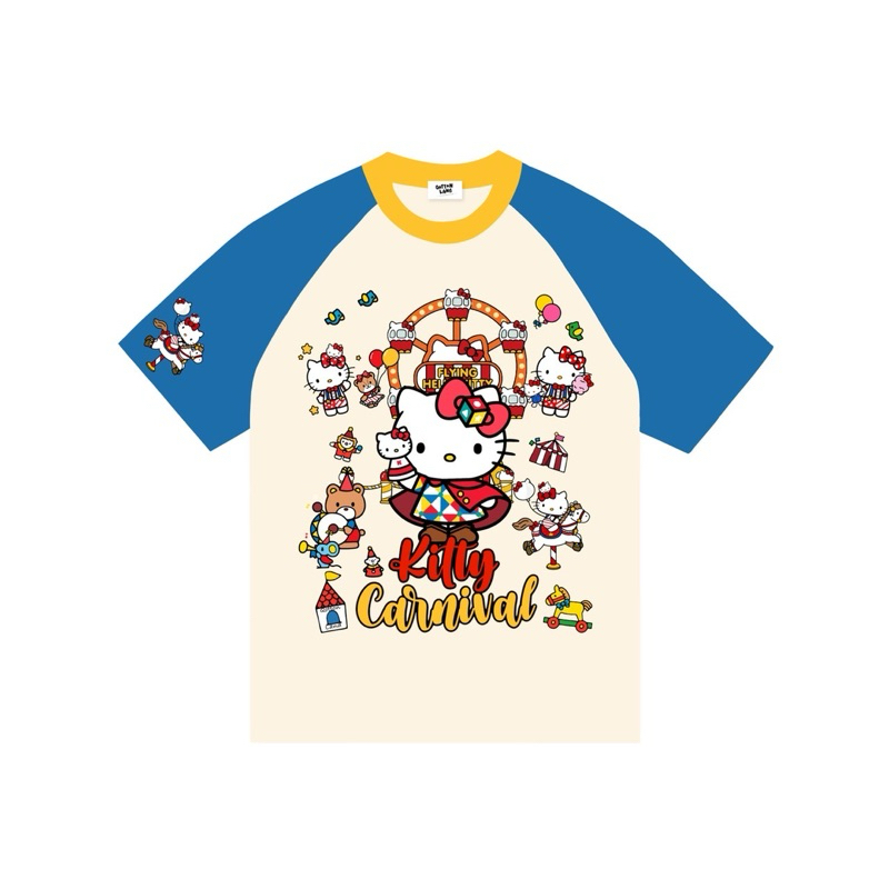 เสื้อยืดOversize(QottonLand)คิตตี้คาร์นิวาล