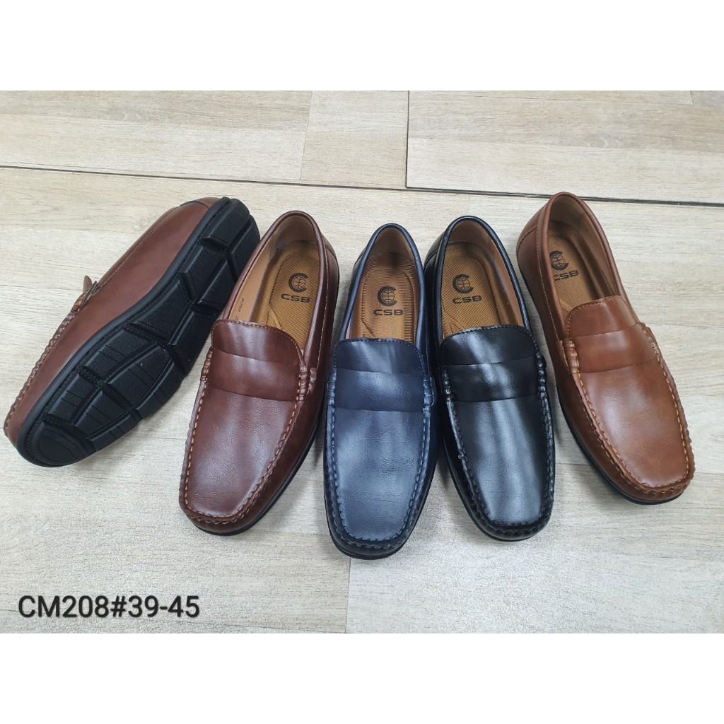 CM208รองเท้าหนังลำลองเย็บพื้นไม่มีส้นไซส์39-45มี4สี