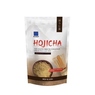 Bluekoff ผงชาเขียวโฮจิฉะ ชาเขียวคั่วเข้มข้น Hojicha Greentea Premium