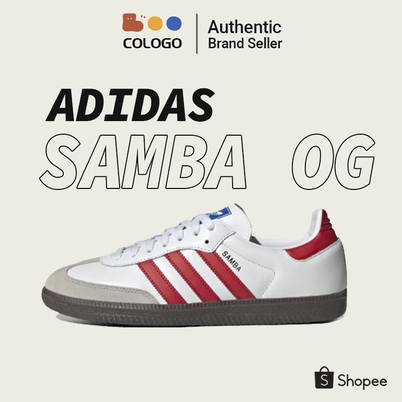 Adidas Originals Samba OG "White Red" IG1025 รองเท้า
