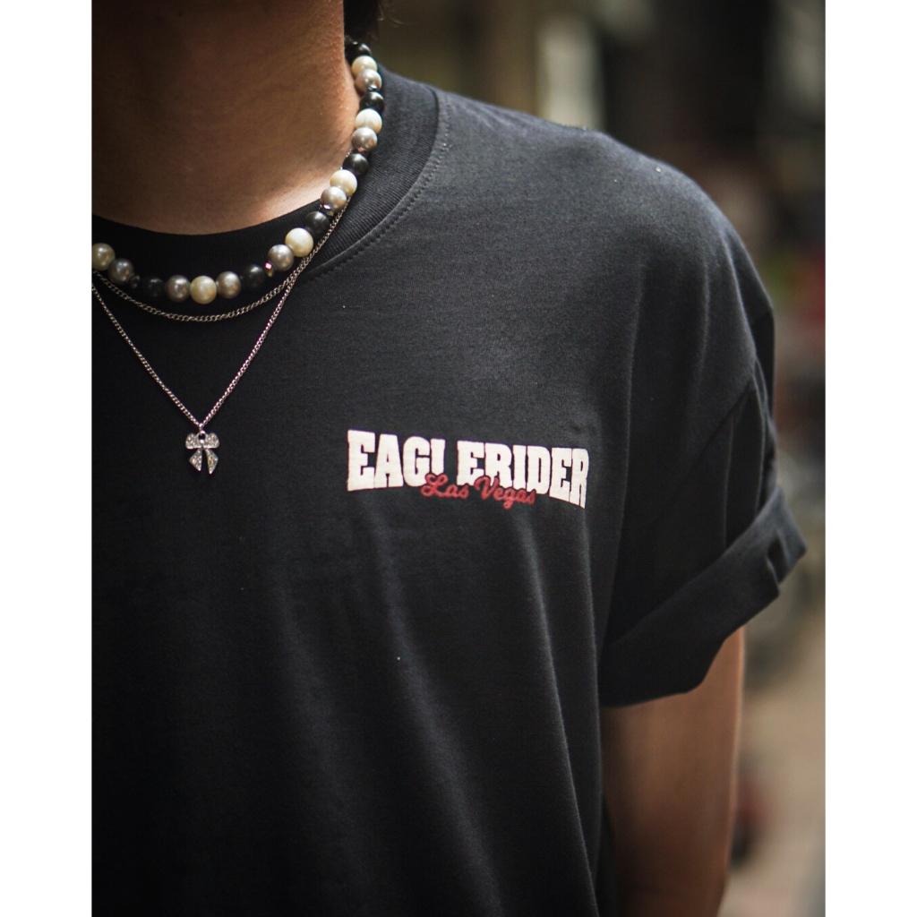 VINTAGE FACTORY เสื้อยืด Cotton100% LAS VEGUS -  เทคนิคซิลค์สกรีน สีจมลงเนื้อผ้าติดแน่นทนนาน - รูปที่ 3