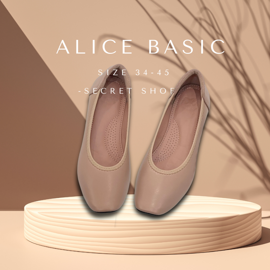 Alice Basic รองเท้าคัทชูเพื่อสุขภาพ หน้าเรียบ ส้น 2 cm. นุ่ม รุ่นยอดนิยม SIZE 34-45