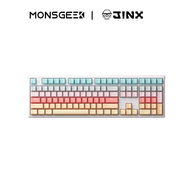 MonsGeek MG108B (Ice Cream Color: Cream Blue Pro Tactile Switch) คีย์บอร์ดภาษาอังกฤษ - ประกันศูนย์ 1