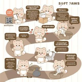 Soft Paws ทรายแมวเต้าหู้สูตรพรีเมี่ยม กลิ่นนม Fresh Milk