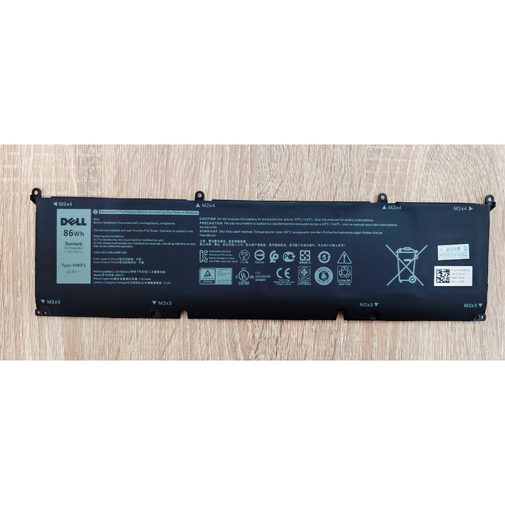 ✨ แบตเตอรี่โน๊ตบุ๊ค 69KF2 For Dell XPS 15 9500 Inspiron 15 7510 16 7610 Precision 5550 Alienware M15