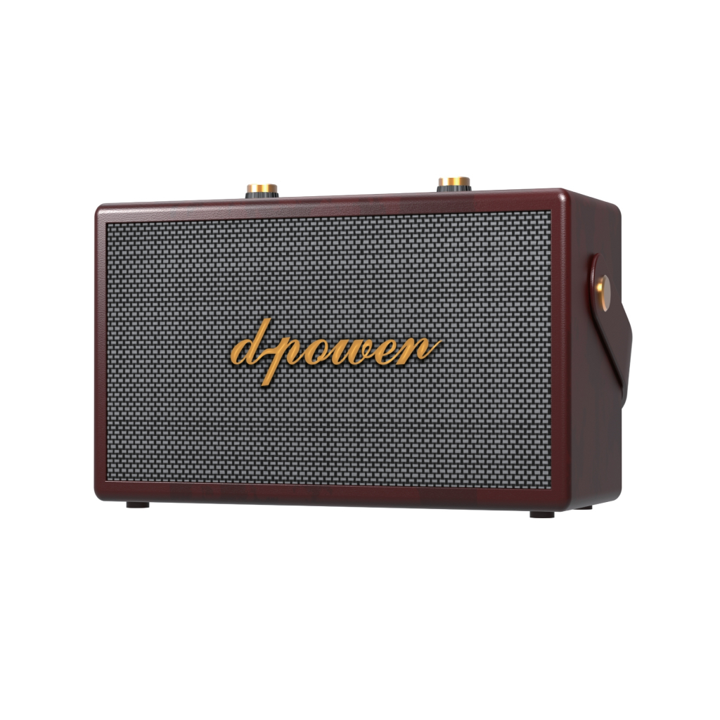 d-power ลำโพงบลูทูธสไตล์เรโทร รุ่น BOM-11 ดอกลำโพงขนาด 3"x2 ตัว ให้กำลังขับถึง 30W ปุ่มดูคลาสสิค