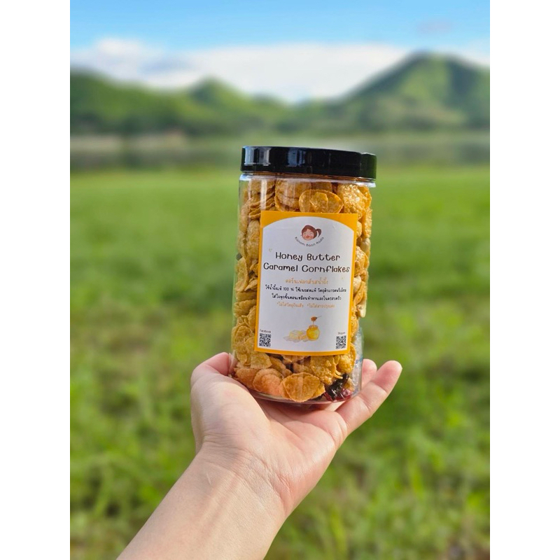 [ไม่ใส่น้ำตาล]Honey Caramel Cornflakes คอร์นเฟลกรสน้ำผึ้ง สูตรหอมน้ำผึ้ง เครื่องแน่นๆ 200g