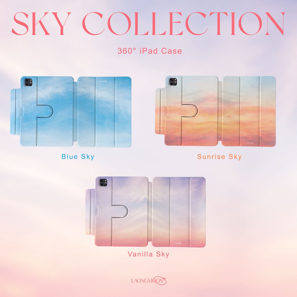 เคสไอแพดหมุนได้ 360° มีฝาพับ SKY COLLECTION