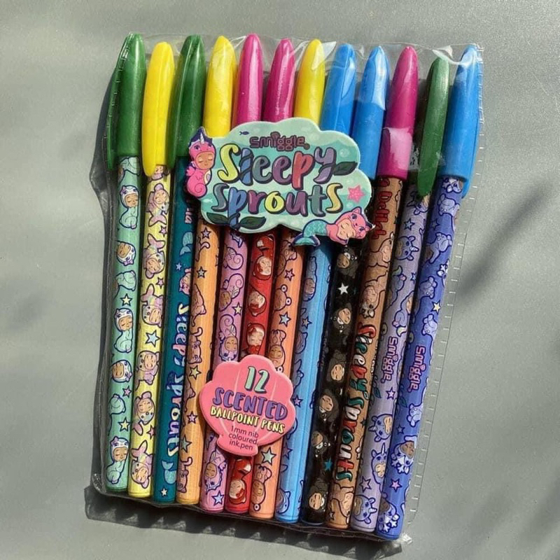 ปากกาลูกลื่นกลิ่นหอม Smiggle หมึกน้ำเงิน (ราคาต่อ 1 ด้าม) คละลาย