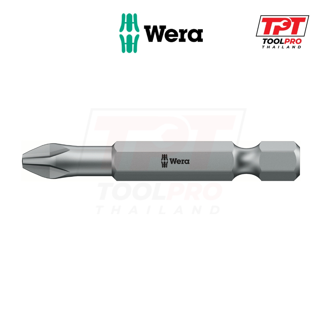 Wera ดอกไขควง ปากแฉก 851/4 TZ Phillips Bit, PH1/PH2/PH3 x 50mm