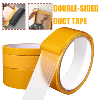 เทปเยื่อกาวสองหน้า 5เมตร เทปตาข่ายไฟเบอร์ กันน้ำ ความหนืดสูง double sidedหลายขนาด