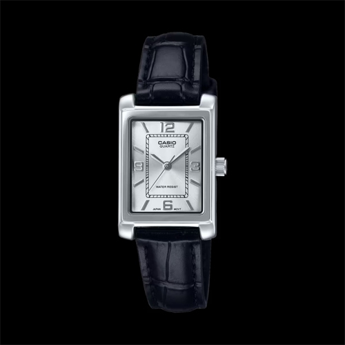 CASIO นาฬิกาข้อมือผู้หญิง สายหนัง สีดำ รุ่น LTP-1234LL,LTP-1234LL-7A,LTP-1234LL-7ADF