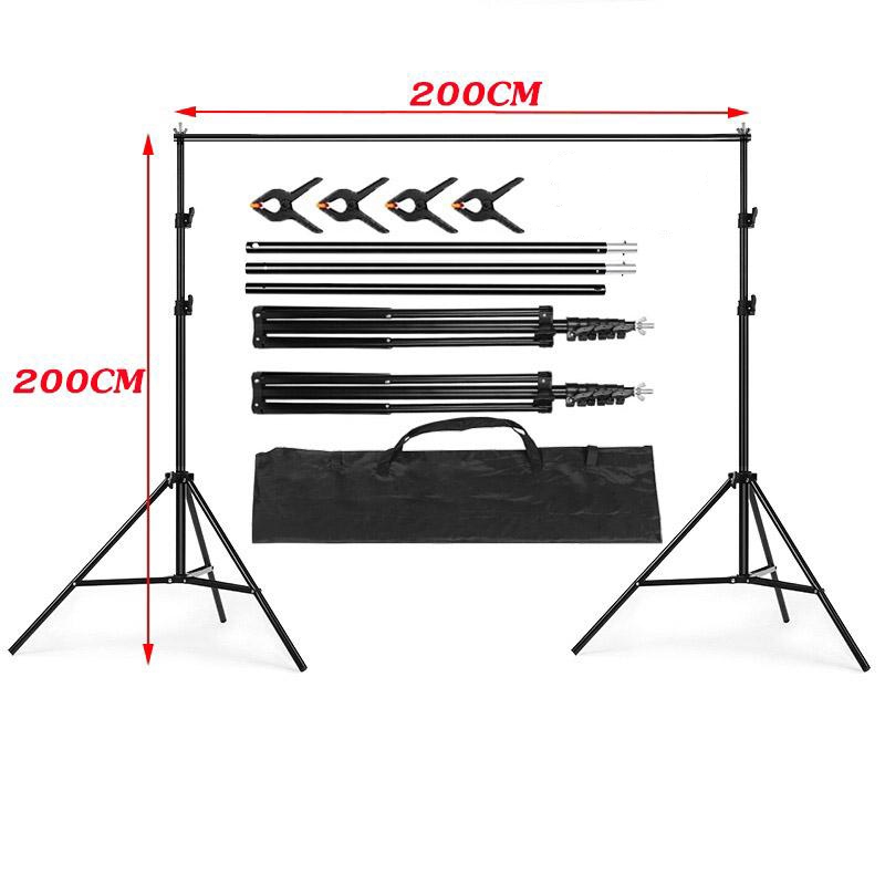 ไฟถ่ายรูป 85W/300W ไฟไลฟ์สด ไฟสตูดิโอ & ฉากถ่ายรูป 2x2m ผ้าฉากหลัง 2x3m Green Screen Photography Studio Lighting Kits