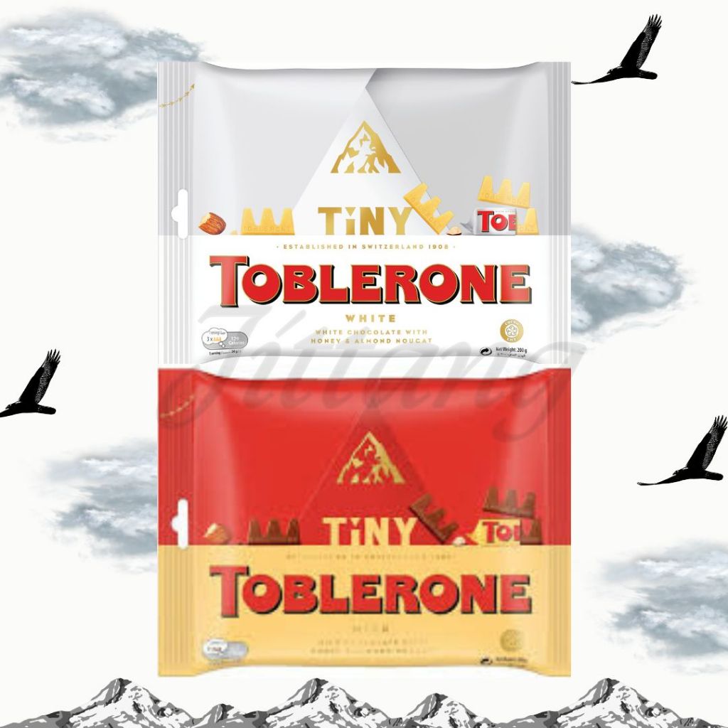 ช็อกโกแลตสวิตเซอเเลนด์ -Toblerone Tiny ช็อกโกแลต น้ำหนัก 200 กรัม มี 2 รส