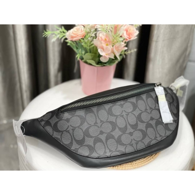 พร้อมส่งแท้ 💯% WARREN BELT BAG IN SIGNATURE CANVAS  (F78777)