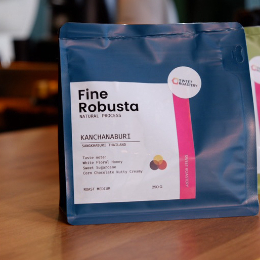 Sweet Roastery Fine Robusta เมล็ดกาแฟคั่วกลาง Specialty Single origin