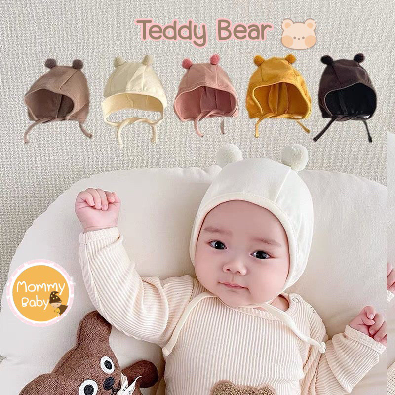 AM พร้อมส่งTeddy bear หมวกฟรีไซต์ พร้อมส่งหมวกเบบี้น่ารัก
