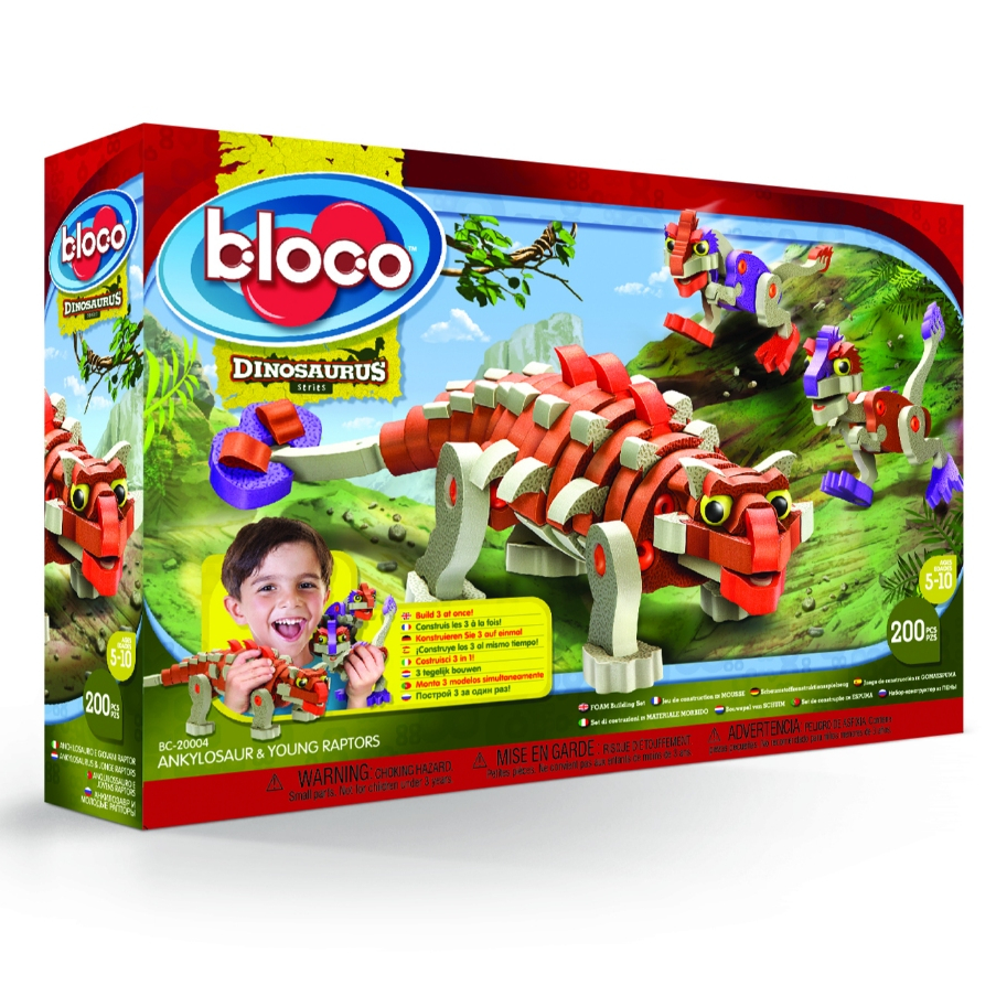 Bloco - Ankylosaure & Young Raptors (ตัวต่อโฟม)
