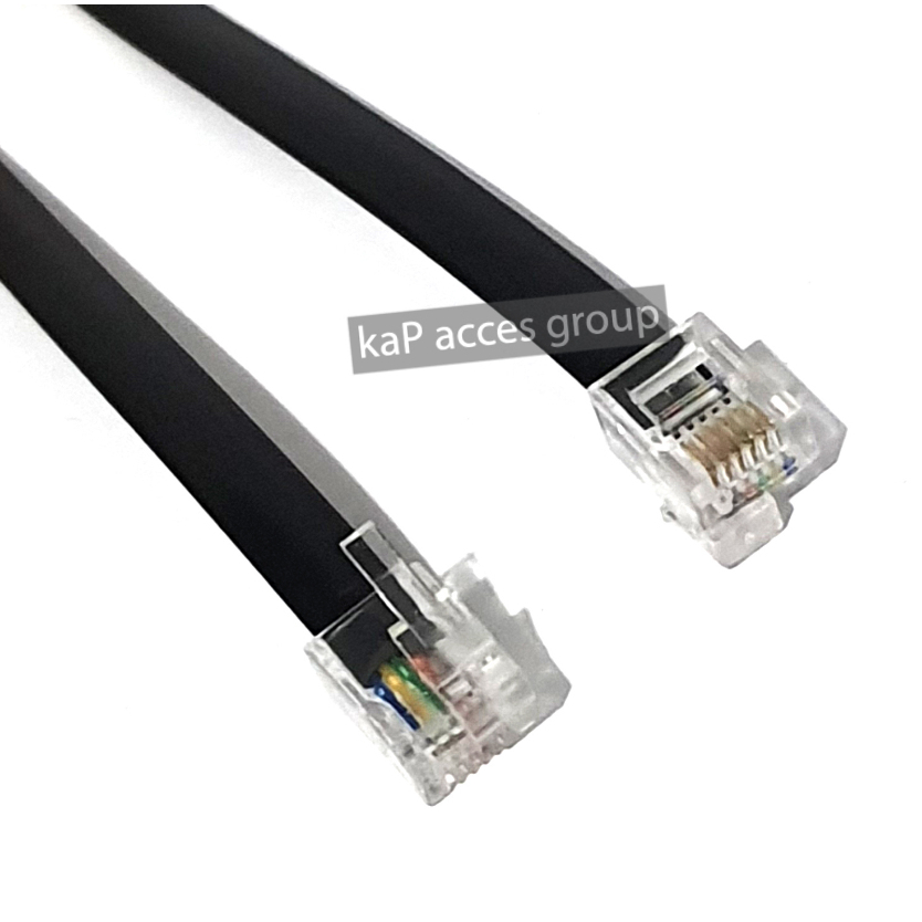 สายโทรศัพท์ หัวแบบเอียงทางซ้าย 6p6c 6 pin คอร์ สายสำเร็จ ความเร็วสูง