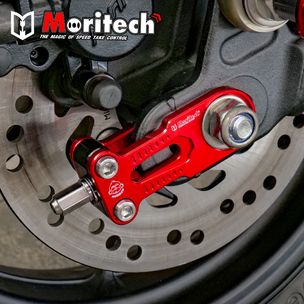 หางปลาตั้งโซ่ CNC Moritech V.2 HONDA MONKEY125 4 เกียร์ และ 5 เกียร์ พร้อมน๊อตตั้งโซ่สแตนเลส