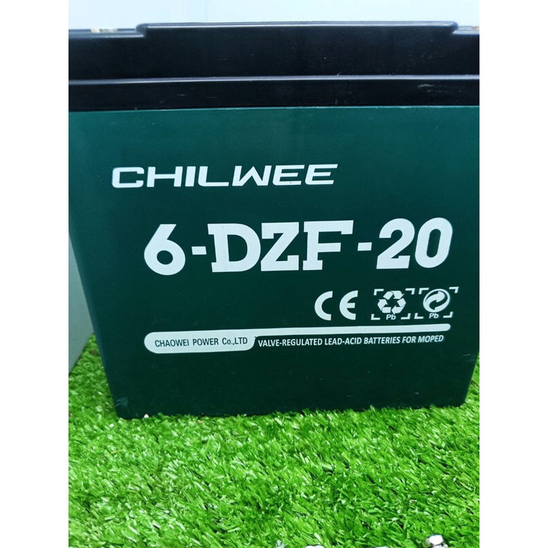 CHILWEE 1 กล่อง แบตเตอรี่สอ2 ล้อ ไฟฟ้า เหลือ 3 ล้อ ไฟฟ้า รุ่น CHILWEE 6-DZF-20ah ใช้กับรถไฟฟ้าได้หลา