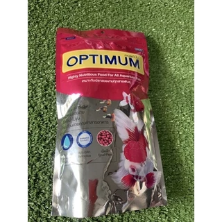 OPTIMUM 200 g(อาหารปลาสวยงามทุกชนิด สูตร เร่งสี เร่งวุ้น เร่งโต ไม่ทำให้น้ำขุ่น)