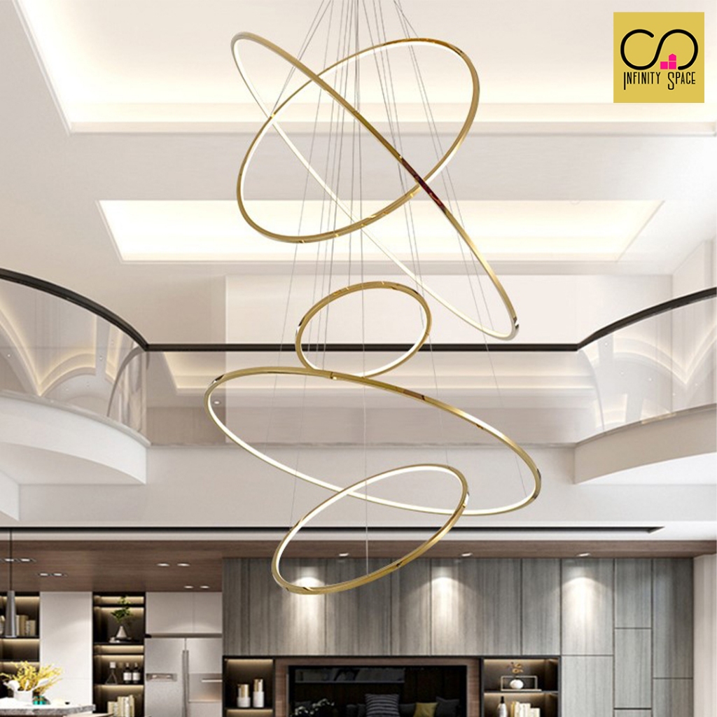 Infinity Space: CDL-33.GOLD โคมไฟห้อยระย้า โคมไฟโถง หรูหรา Chandelier Lamp Luxury Gold