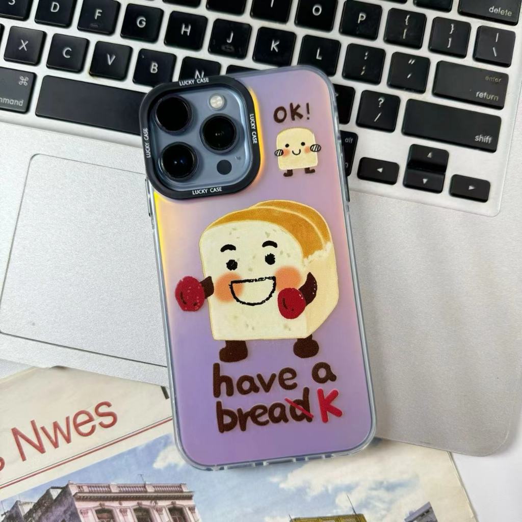 ส่งจากไทยการ์ตูน ขนมปังปิ้ง หน้ายิ้ม เคส for iPhone XR รูปที่ 5
