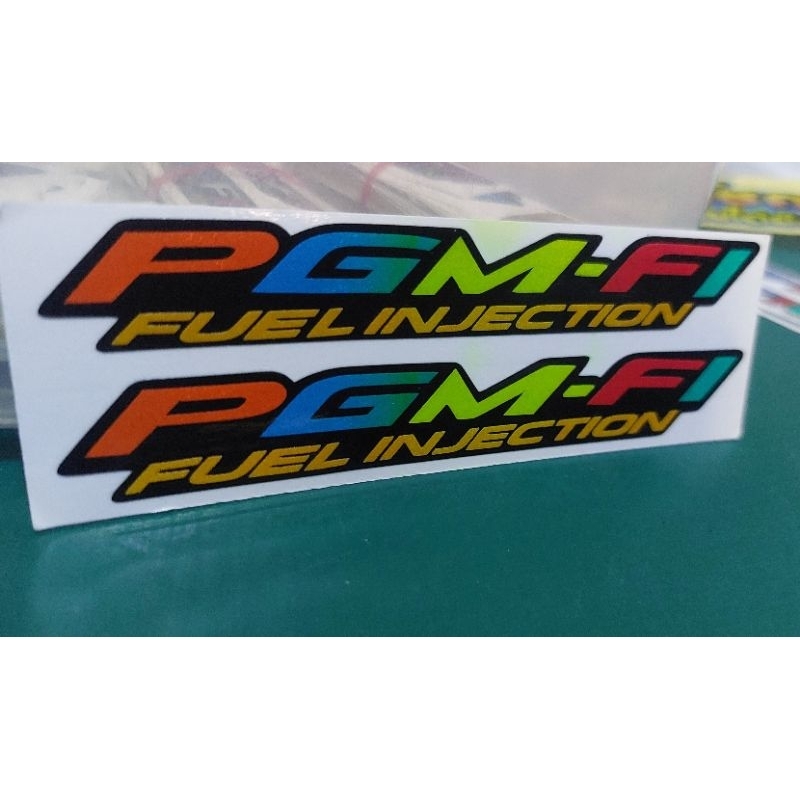 sticker PGMFI งานตัดประกอบสลับสี11×1.5cm