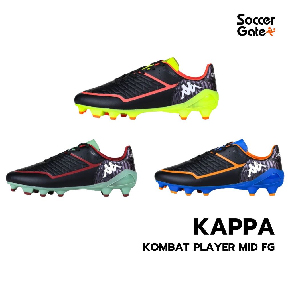 KAPPA KOMBAT PLAYER MID FG รองเท้าสตั๊ดฟุตบอลของแท้ [โค้ด SOCC09SEP ลดสูงสุด 500 เมื่อซื้อครบ 3000]